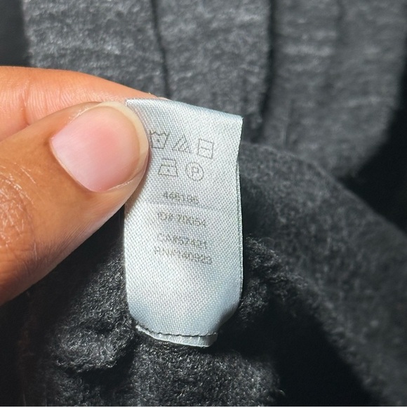 Lou & Grey Signaturesoft Charcoal Knit Open Back Long Sleeve Top Size Large - Picture 8 of 16